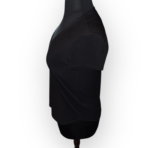 JOSEPH RIBKOFF Jersey Knit T-shirt w/ Gold Metal Accent - 12 Black - Picture 2 of 13